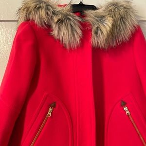 J CREW RED COAT